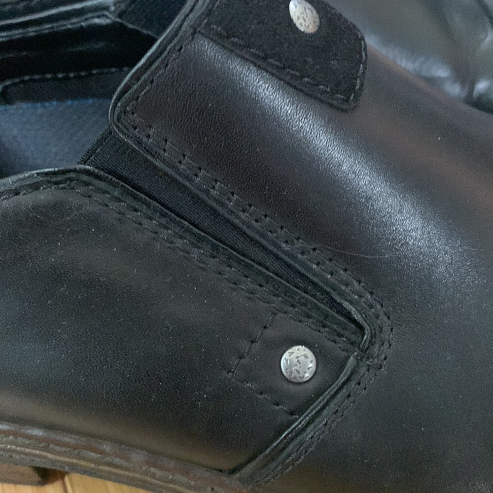Rieker Mens Black Leather Shoes size 44 US Size 11 Like New Condition Sl… - Picture 4 of 16